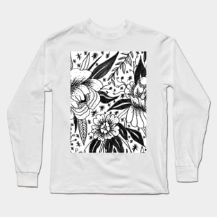 Tattoo and flowers Long Sleeve T-Shirt